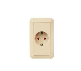 6751 28 ANAM Selix Розетка кремовая 1-ая без заземления 