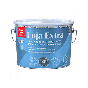  Краска Tikkurila Luja Extra 20 для стен и потолков полуматовая база А белая 9л