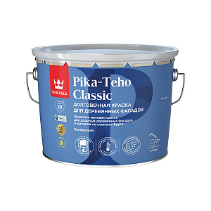 Краска Tikkurila Pika-Teho Classic для деревянных фасадов матовая база А белая 9 л