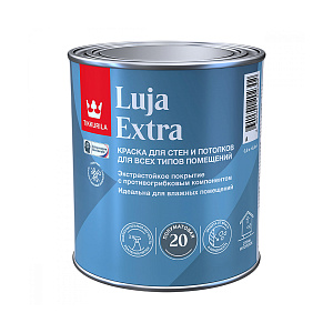  Краска Tikkurila Luja Extra 20 для стен и потолков полуматовая база А белая 0,9л