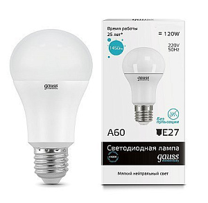 Лампа Gauss LED Elementary A60 15W E27 2700К