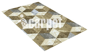 Коврик ICARPET PRINT вырезной антискользящий 3D КУБ 40Х60