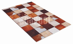 Коврик ICARPET PRINT вырезной антискользящий 50х80 пэчворк шкурки