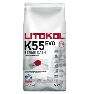 Клей Litokol Litoplus смесь К55 белая 5 кг