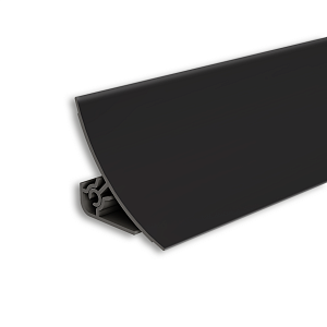 Плинтус IDEAL для столешницы ПВХ глянцевый 25x25x3000мм ПС 007-1 черный матовый