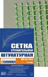 Сетка ФАСАДНАЯ стеклотканевая штукатурная 5*5 "4WALLS"