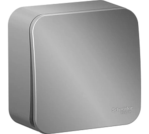Выключатель Schneider Electric BLANCA 1-клавишный 10А открытый монтаж алюминий