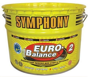 Краска в/э SYMPHONY Euro-Balance 2 супер белая 9 л