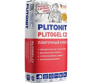 Клей PLITONIT PLITOGEL для крупноформатной плитки и керамогранита 20кг