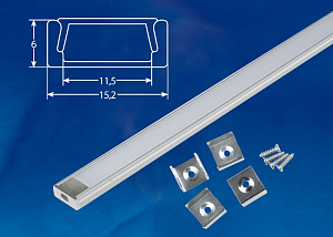 Накладной профиль для светодиодной ленты Uniel с матовым рассеивателем 200 см