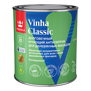 Антисептик TIKKURILA VINHA CLASSIC фасадный кроющий база А 0,9л