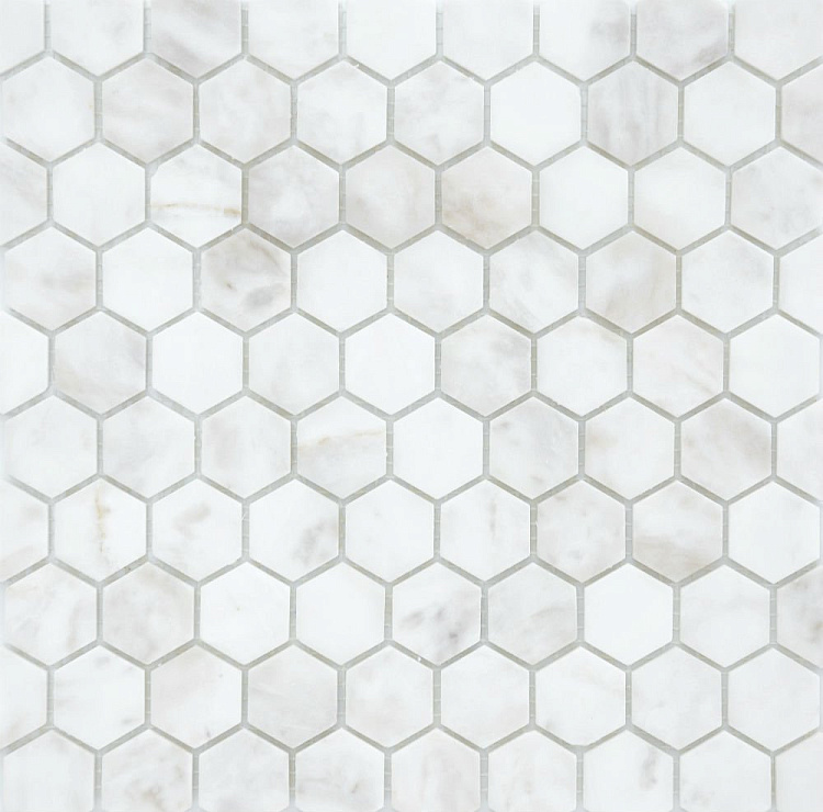 Мозаика Pietrine Dolomiti bianco MAT hex