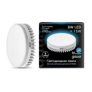 Лампа Gauss LED GX53 6W E27 2700K