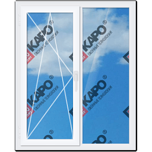 Готовое окно ПВХ REHAU 1000*1160 двухстворчатое двухкамерное