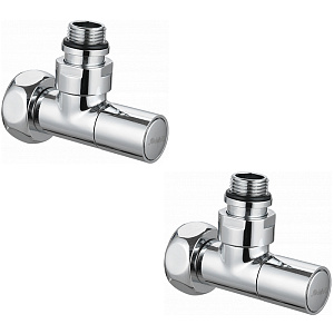 Кран для полотенцесушителя угловой, в комплекте ПАРА, Gappo G476.0504