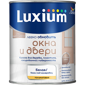 Краска Luxium Окна и двери база BW 0,75л