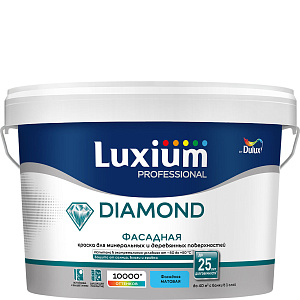 Краска Luxium Diamond Facade гладкая полуматовая база BW 2,5л