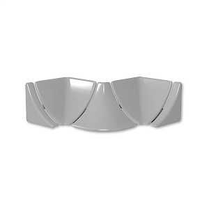 Комплектующие к плинтусу IDEAL для столешницы ПВХ (набор из 5-ти элементов во флоупаке) 081 Серебристый