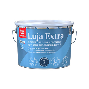  Краска Tikkurila Luja Extra 7 для стен и потолков матовая, база С, бесцветная 0,9 л