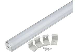 Профиль угловой для светодиодной ленты Uniel с матовым рассеивателем 200 см