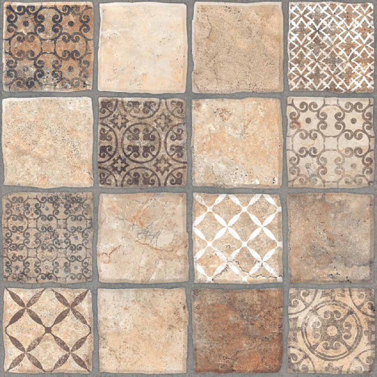 Керамогранит Керамин Карфаген 3Д бежевый камень 40*40