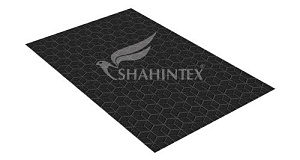 Коврик SHAHINTEX ПРАКТИК СОТЫ влаговпитывающий антискользящий 40х60 черный гранит
