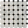 Мозаика Pixel mosaic PIX209 Bianca Carrara, Nero Marquina