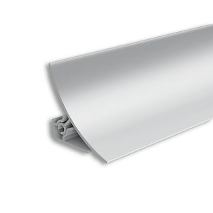 Плинтус IDEAL для столешницы ПВХ глянцевый 25x25x3000мм ПС 081-0 серебристый глянцевый