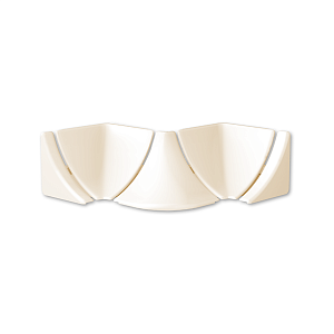 Комплектующие к плинтусу IDEAL для столешницы ПВХ (набор из 5-ти элементов во флоупаке) 008 Слоновая кость